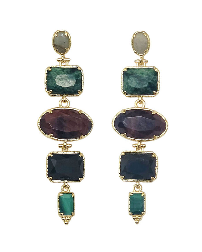 Multi-stones earrings