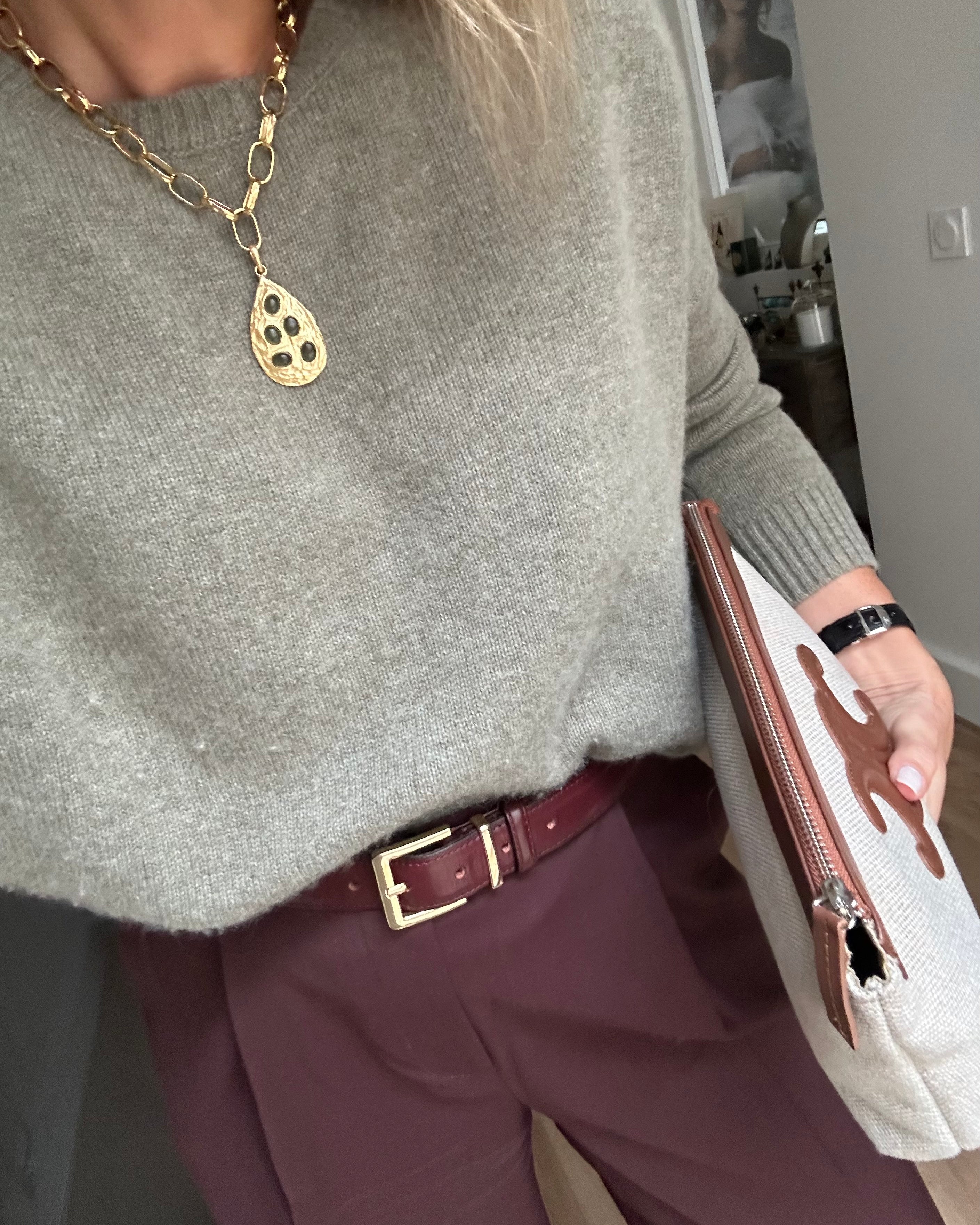 Collier goutte péridot