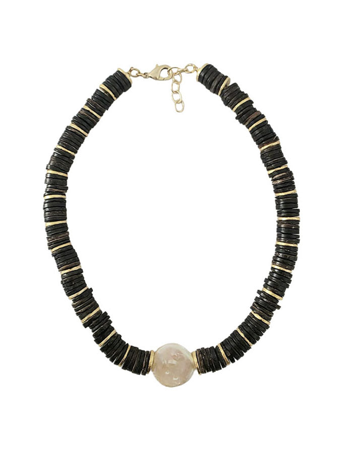 Collier rondelles perle baroque