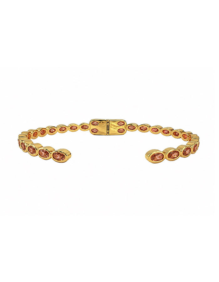 Orange moonstone multi-cabochons bangle