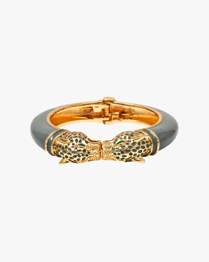 Jonc panthère laque grise Philippa