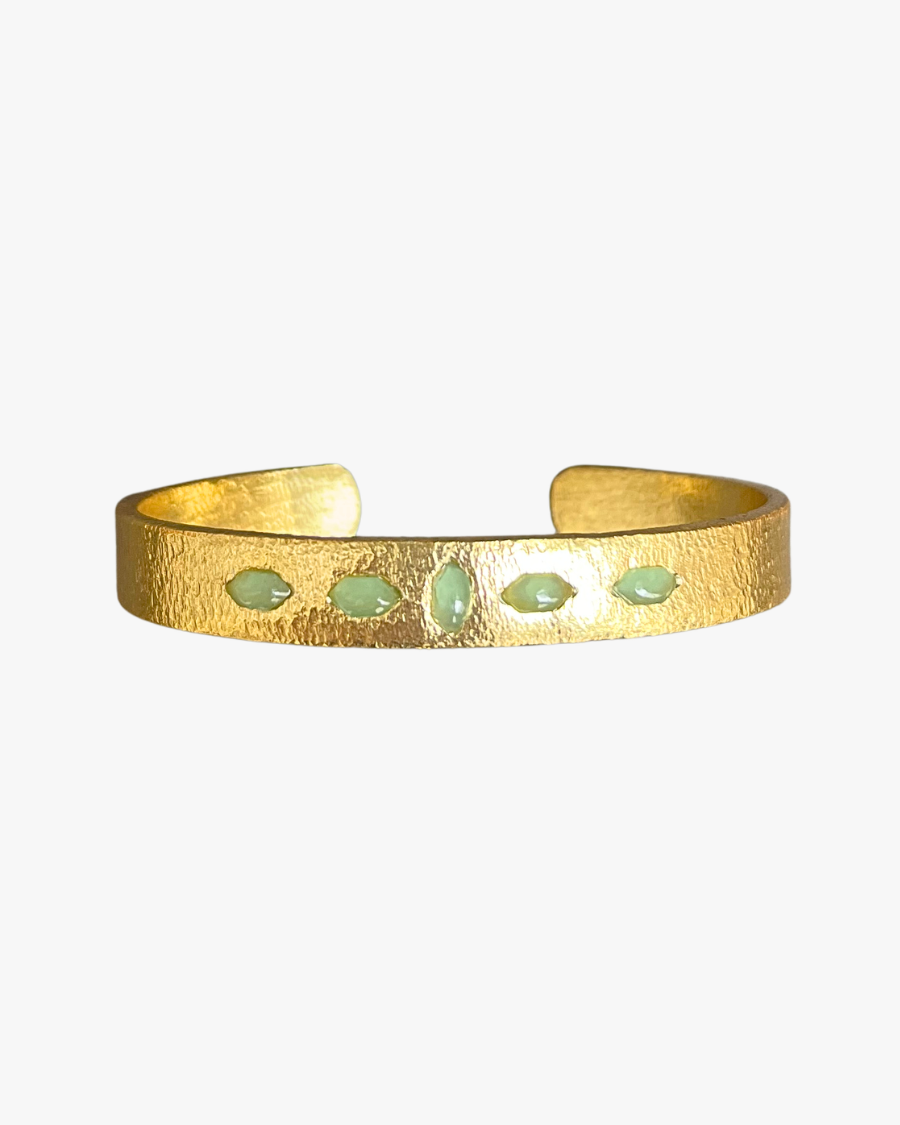 Jonc brossé or mat aventurine