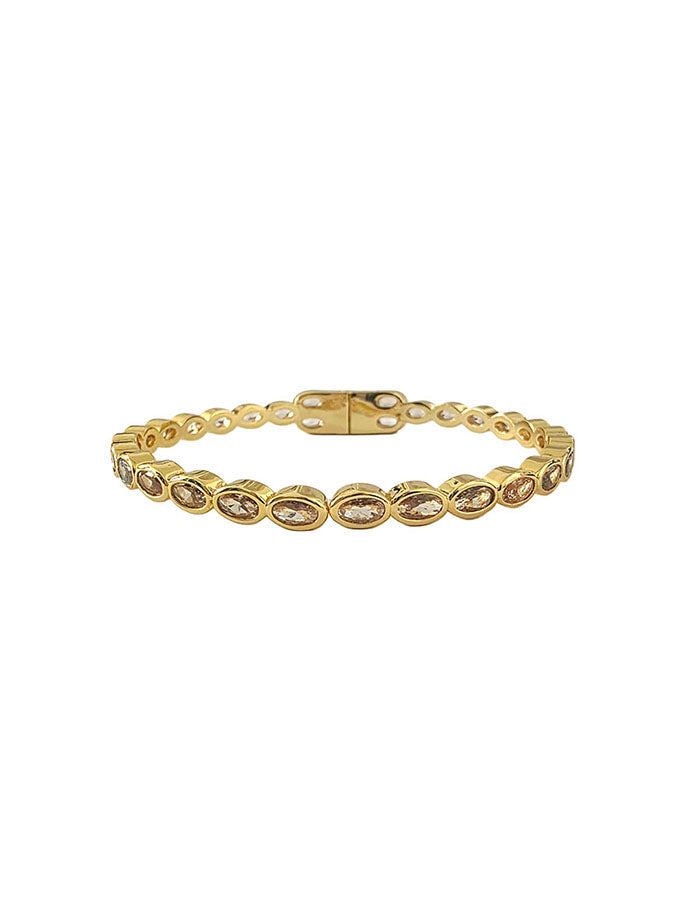 Champagne multi-cabochon bangle