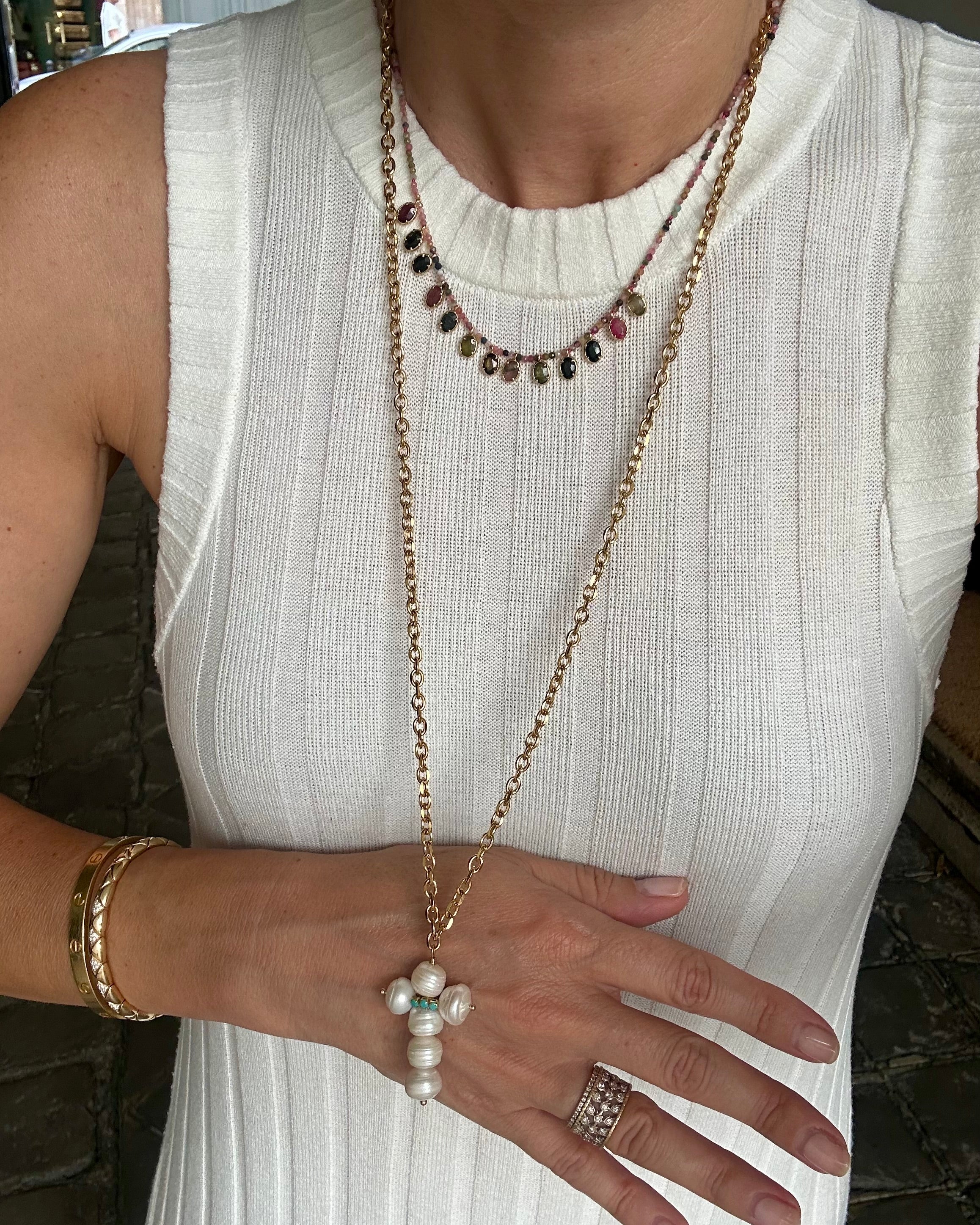 Multicolored beaded necklace