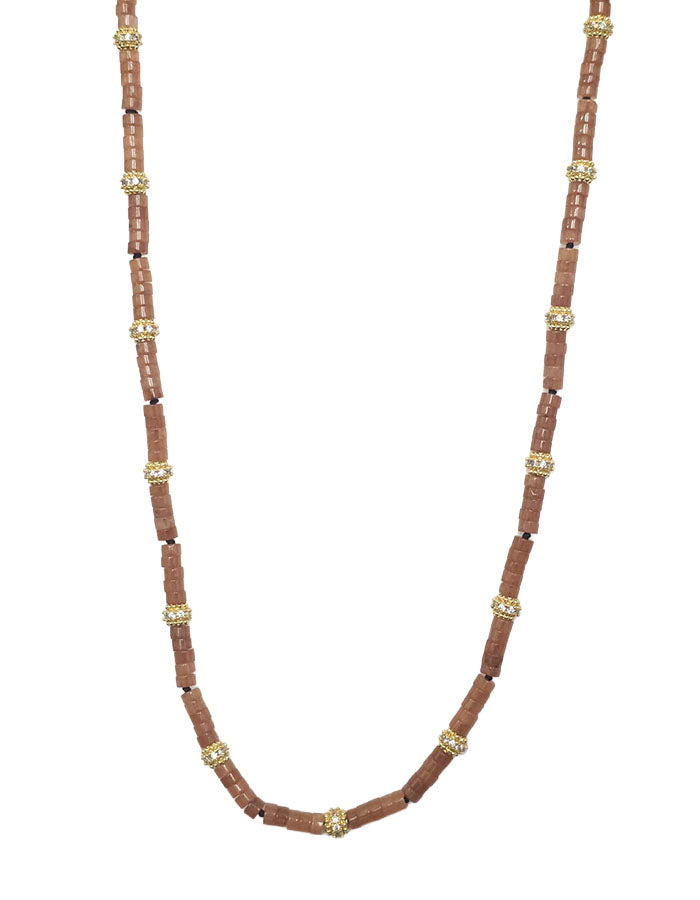 Sautoir rhodonite