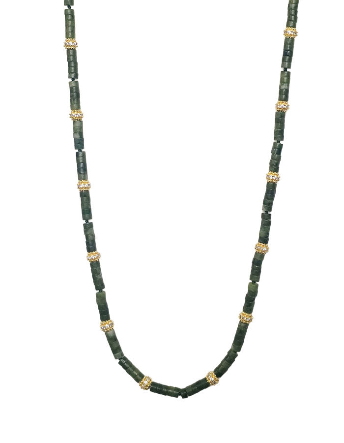 Sautoir agate verte
