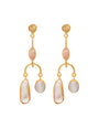 Boucles d'oreilles chandelier multi-pierres Hyacinth