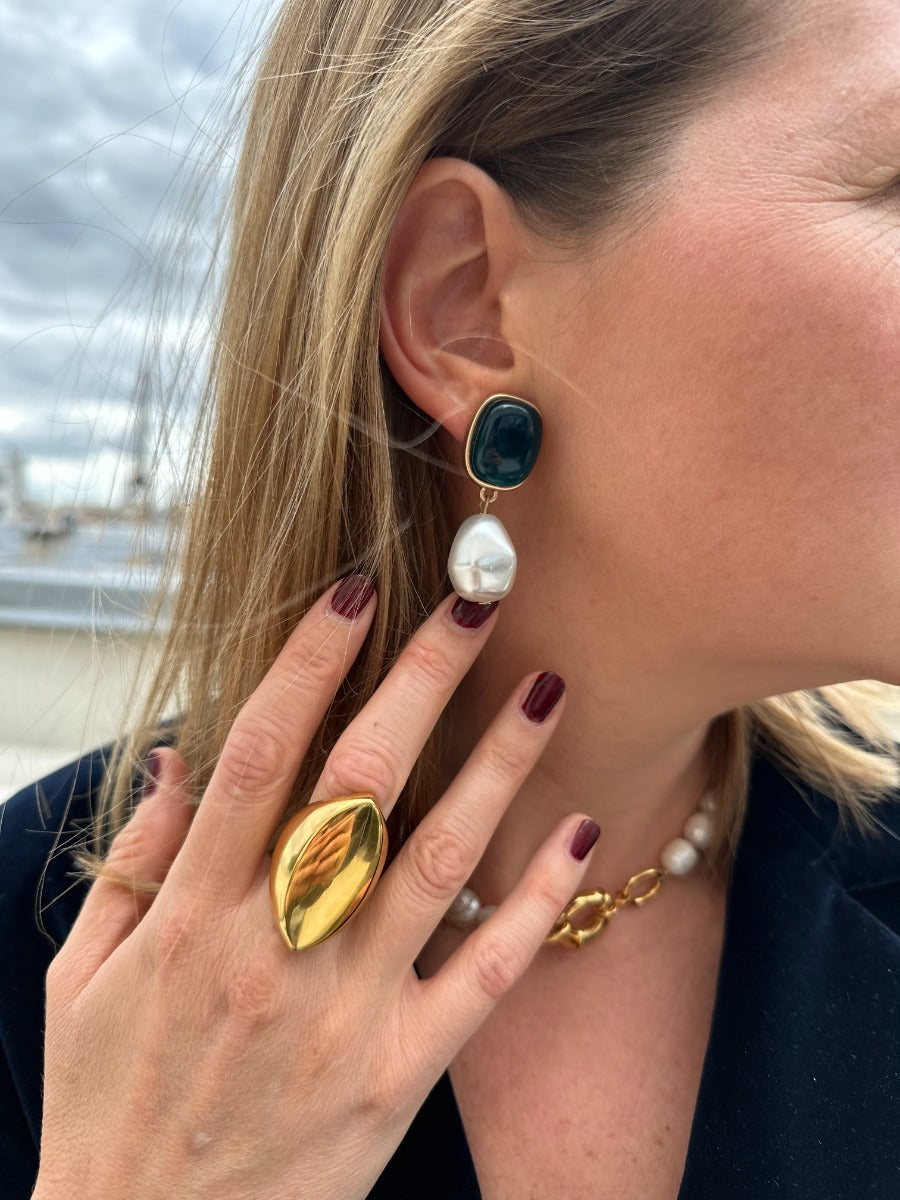 Boucles d'oreilles à clip perles Daphné