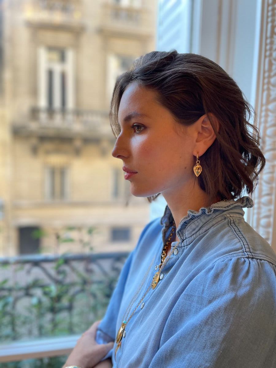 Boucles d'oreilles gouttes turquoise MAHA