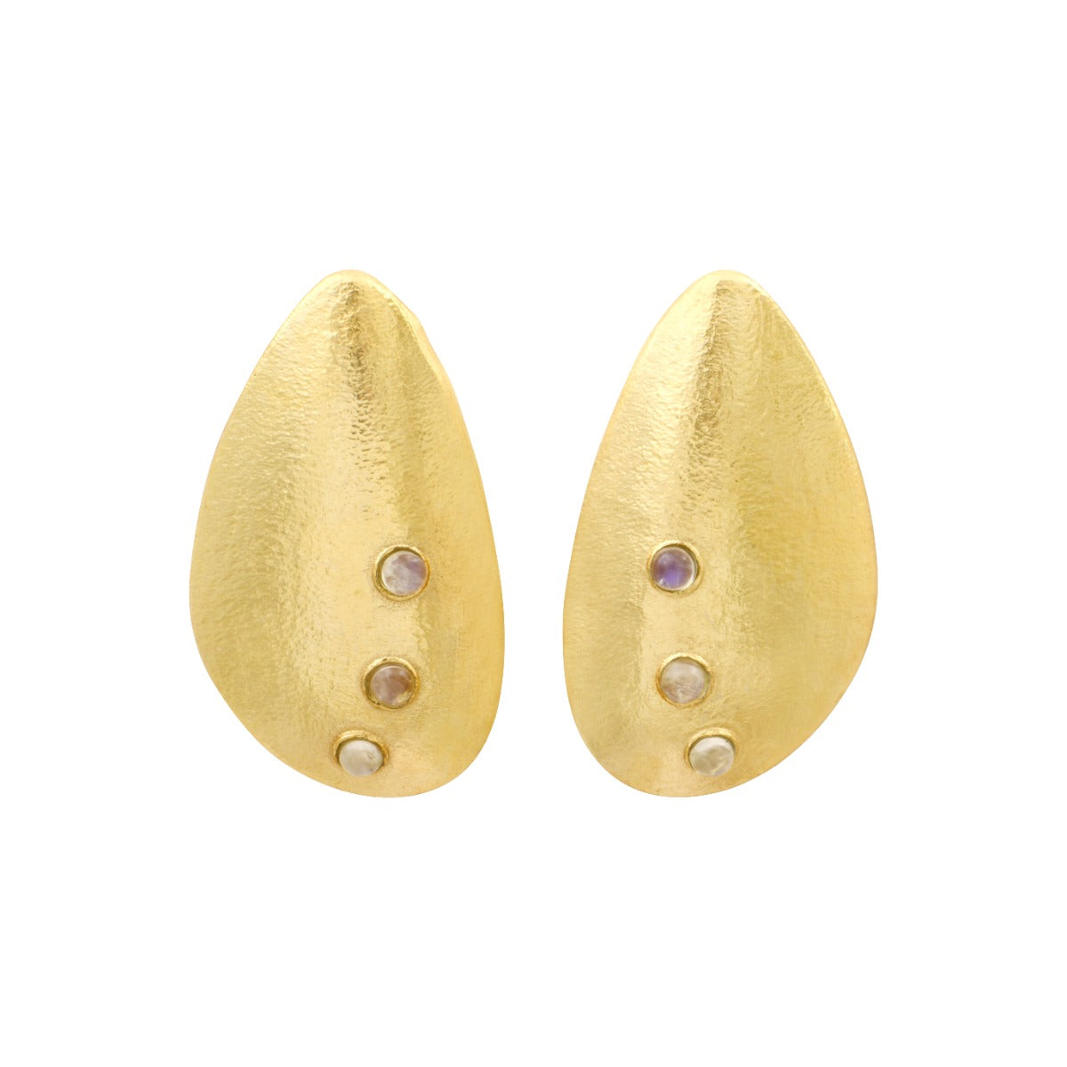 Boucles d'oreilles moule pierre de lune Venus