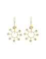 Boucles d'oreilles soleil cristal de roche Jaipur