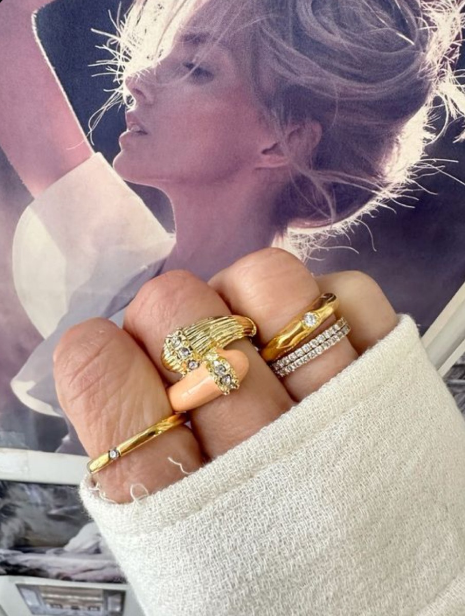 Bague duo laque peche Cavallo