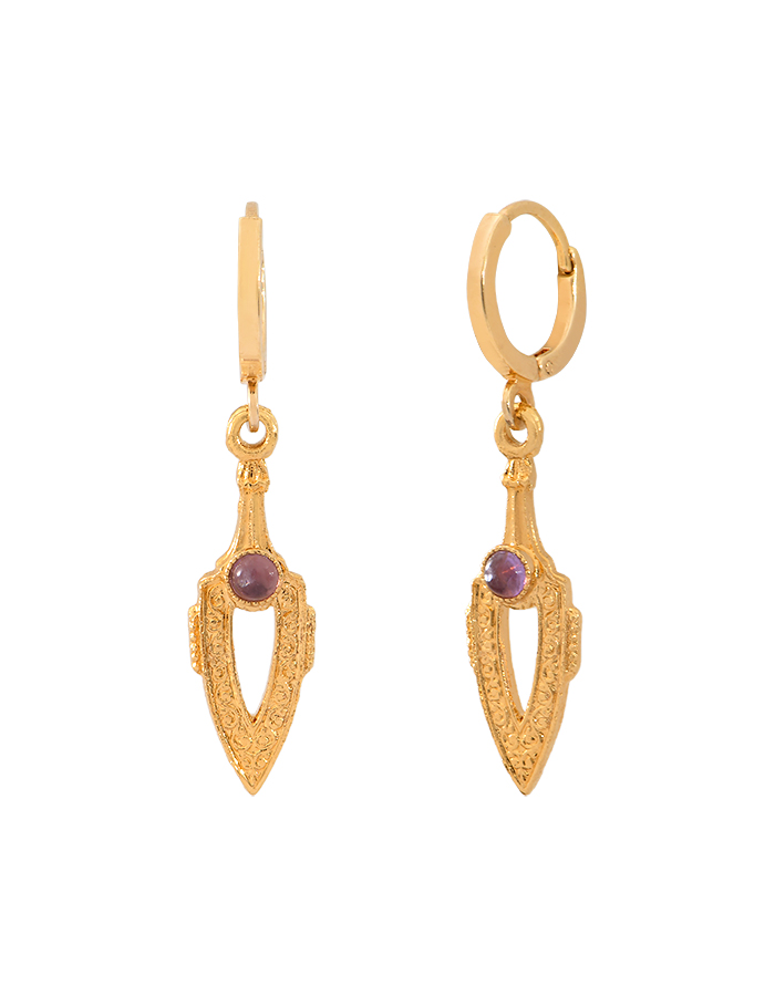 Boucles d'oreilles amphores améthyste BINTAN