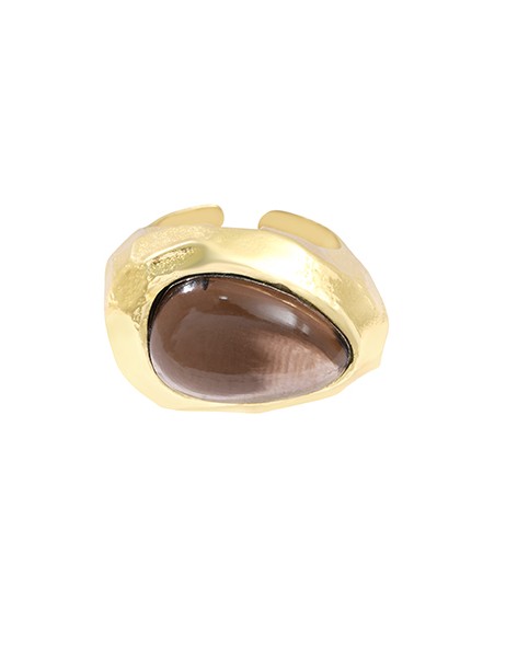 Bague quartz fumé Tilleul