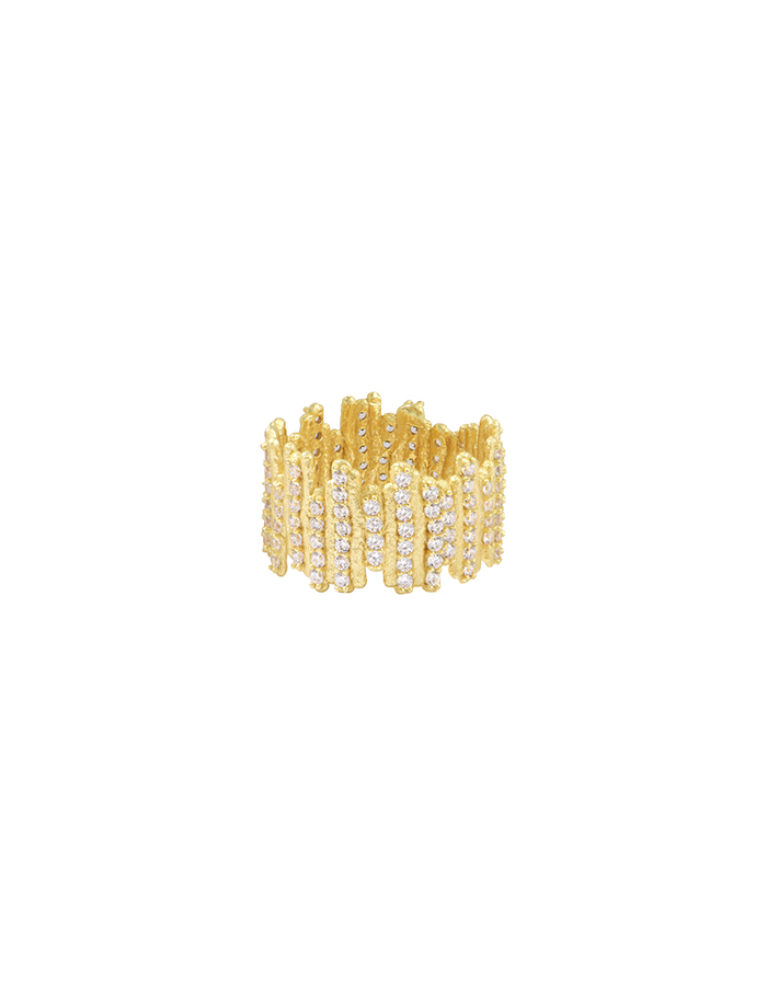 Bague dentelle strass Séquoia