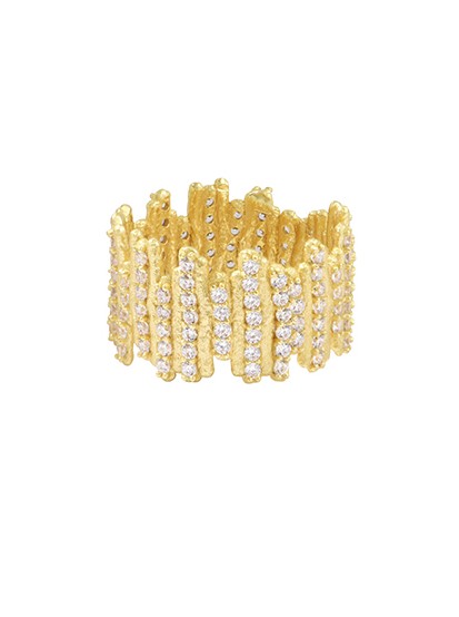 Bague dentelle strass Séquoia