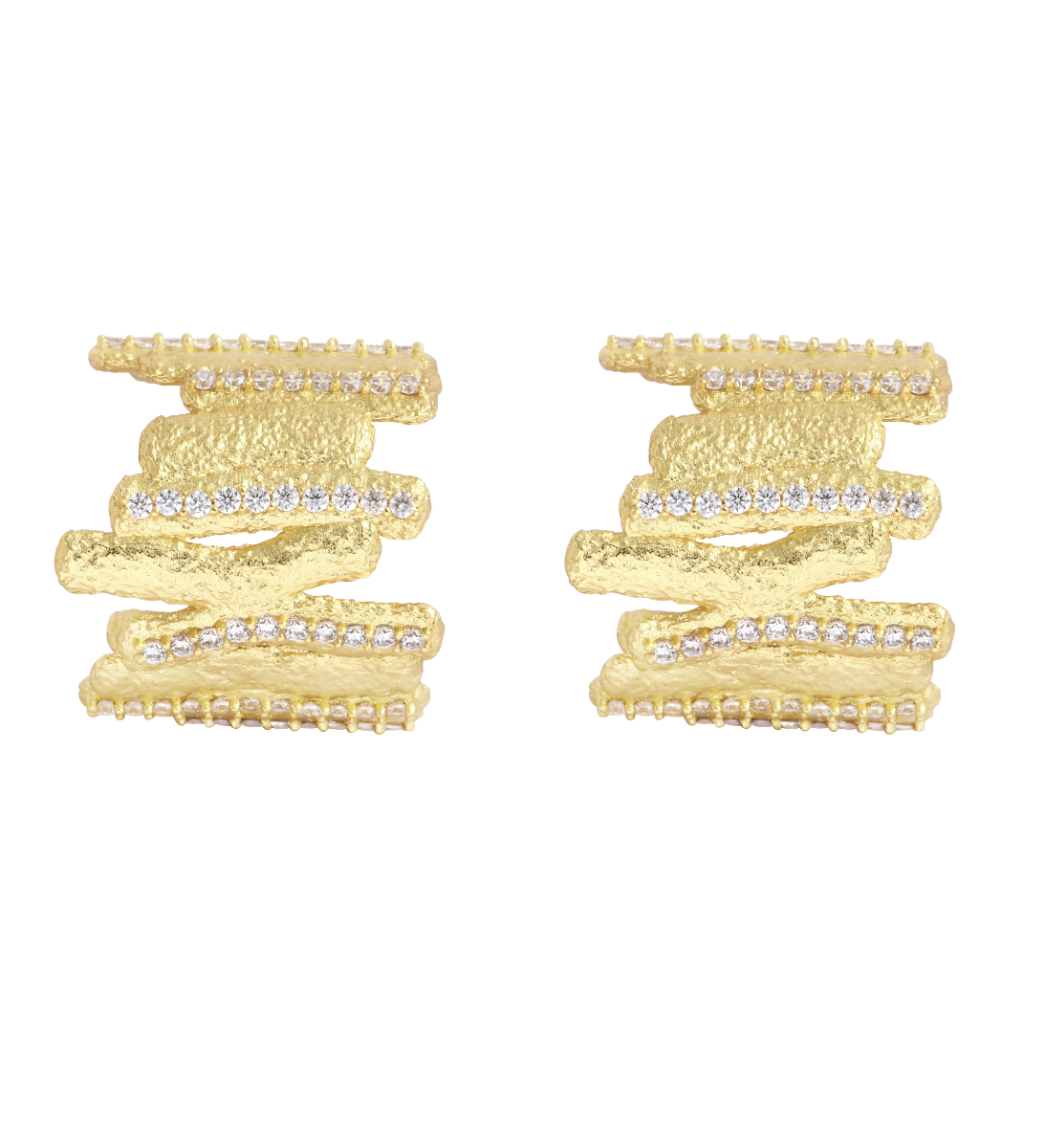 Boucles d'oreilles dentelle strass Séquoia