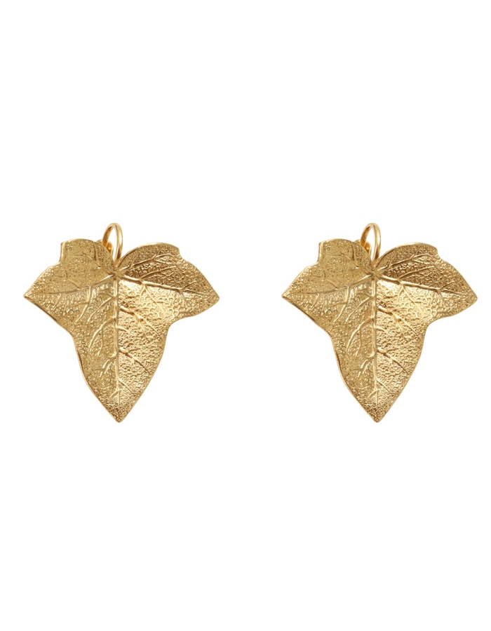 Boucles d'oreilles dormeuses feuilles MIRABEAU