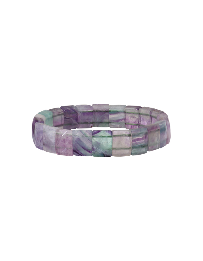Bracelet élastiqué facetté améthyste